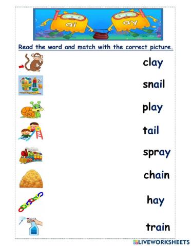 Ai and ay words