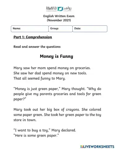 GROUP A - Comprehension Version2