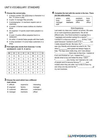Prepare 2 - Unit 6 - Vocab