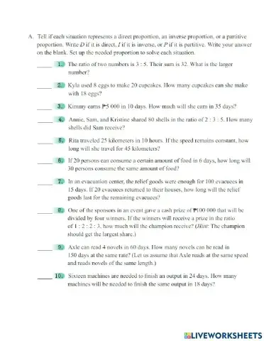 Types of Proportions