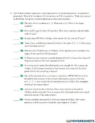 Types of Proportions