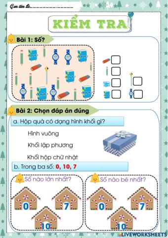 KIỂM TRA MÔN TOÁN