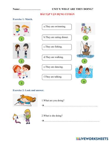 Unit 9 What are they doing?