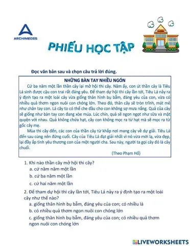 Phiếu học tập buổi 3