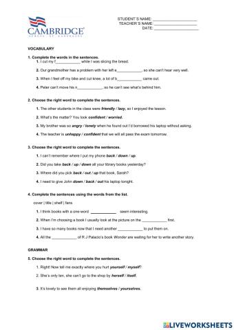 TEENS 6 Progrest Test 17-18