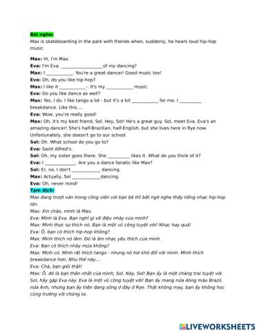 Listening 1 English 6