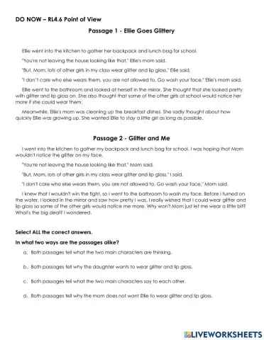 Point of View Do Now 12.2