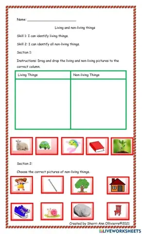 Living and non-living things