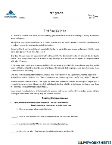 9-Vocab Exerc Nicholas ONLY READING