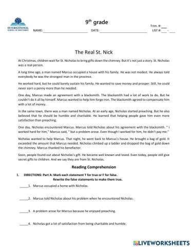 9-Vocab Exerc Nicholas ONLY READING