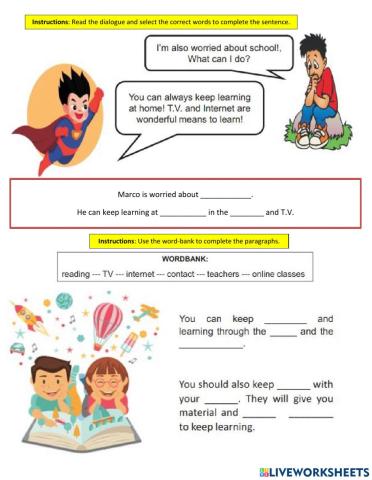 Pandemic at school and at home