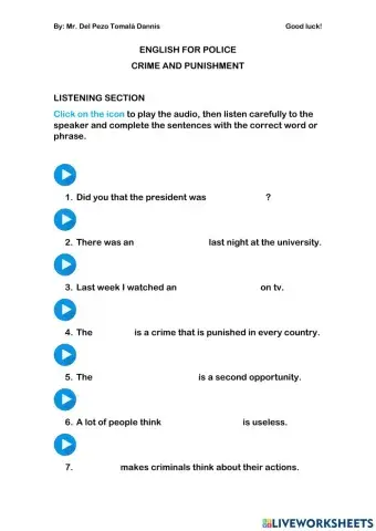 English For Police (Crime and Punishment)