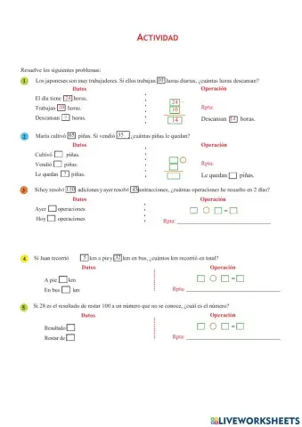 RESUELVE LOS PROBLEMAS