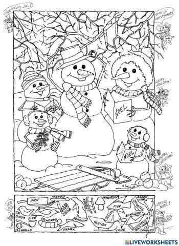 Snowman Hidden Picture