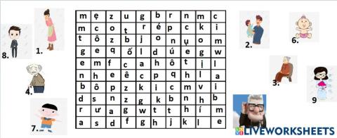 Trò chơi ô chữ lớp 1