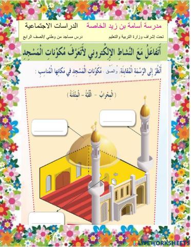 مدرسة أسامة بن زيد الخاصة  الدراسات الاجتماعية الصف الرابع درس مساجد من وطني 28-11-2021