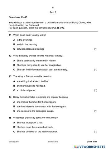 Listening Practice Part 4