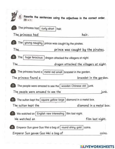 The Order of Adjectives