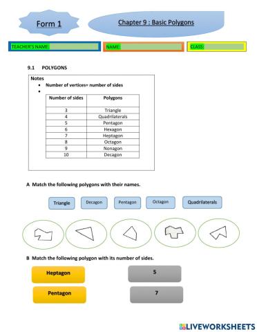 Chapter 9 basic polygons