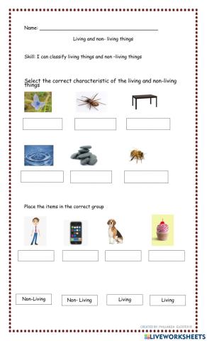 Living and non-living