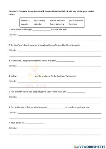 Grade 6 - Unit 6 - Vocabulary