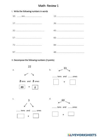 Math Review Endterm 1