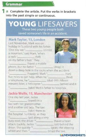 Past Continuous Vs. Past Simple