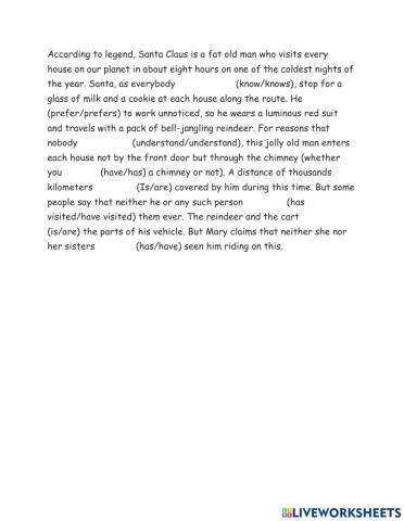 Subject verb agreement