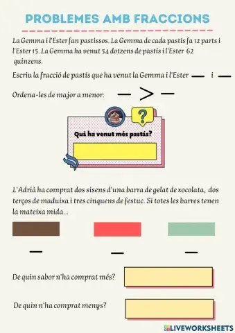 Problemes amb fraccions