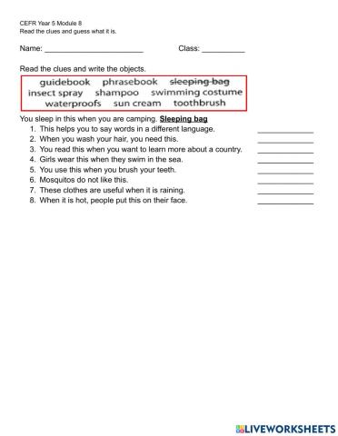 Read the clues and guess what it is.