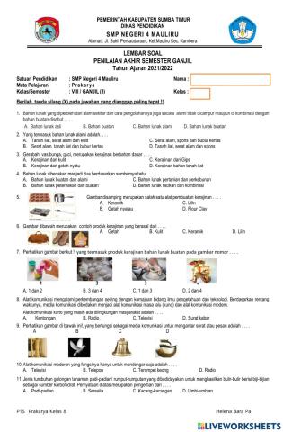 PTS Prakarya 8 Ganjil