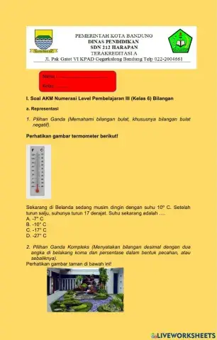 Soal akm numerasi level 3