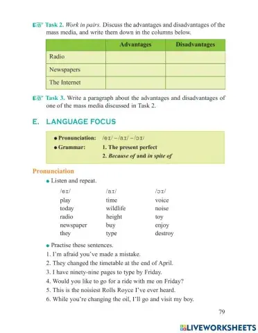 E. Language focus-Unit 7-Grade 10
