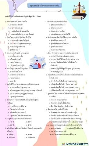 กฎหมายเกี่ยวกับตนเองและครอบครัว