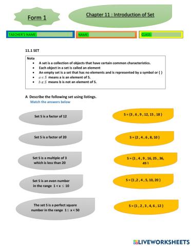 Chapter 11 introduction of set