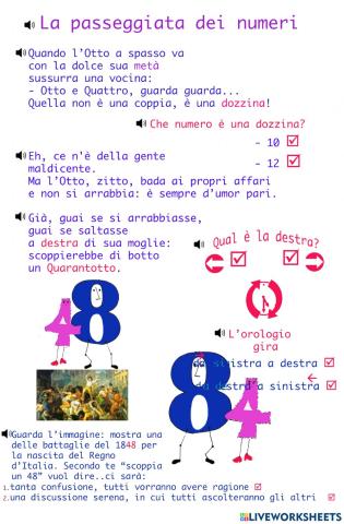 La passeggiata dei numeri (Gianni Rodari)