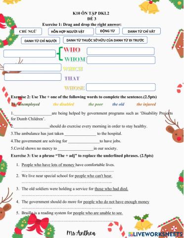 K10 ôn tập dkl2 đề số 3