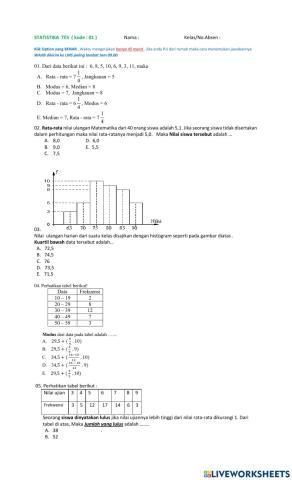 Statistika  tes  ( 01 )