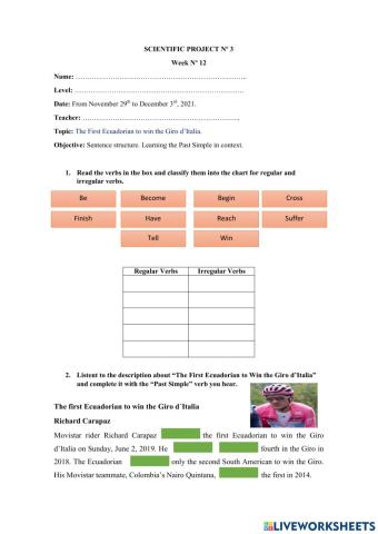 The First Ecuadorian to win the Giro d'Italia