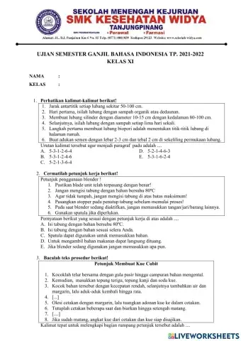 US Bahasa Indonesia XI