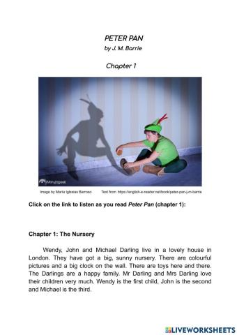 Peter Pan (chapter 1)