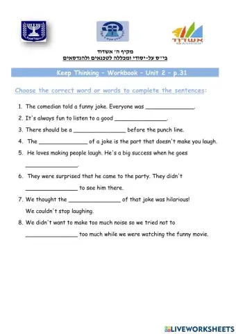 Keep Thinking - Workbook p.31