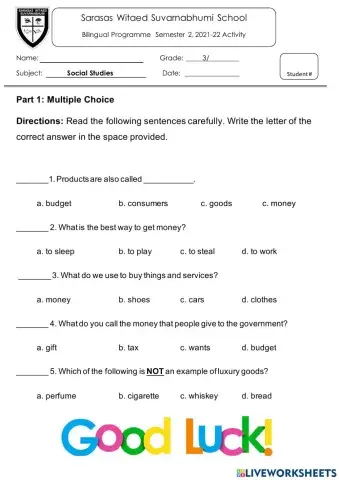 Social studies test 2