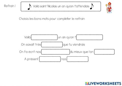 Chanson saint nicolas