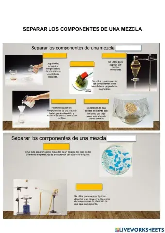 Separar componentes de una mezcla