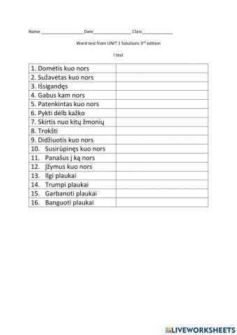 Word test 1
