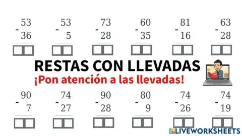 Restas con llevadas 1