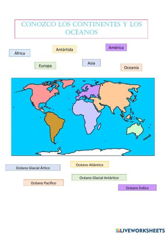 Conozco los océanos y continentes