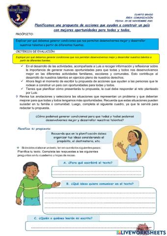 Planificamos una propuesta