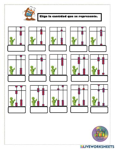 Cantidades en el soroban